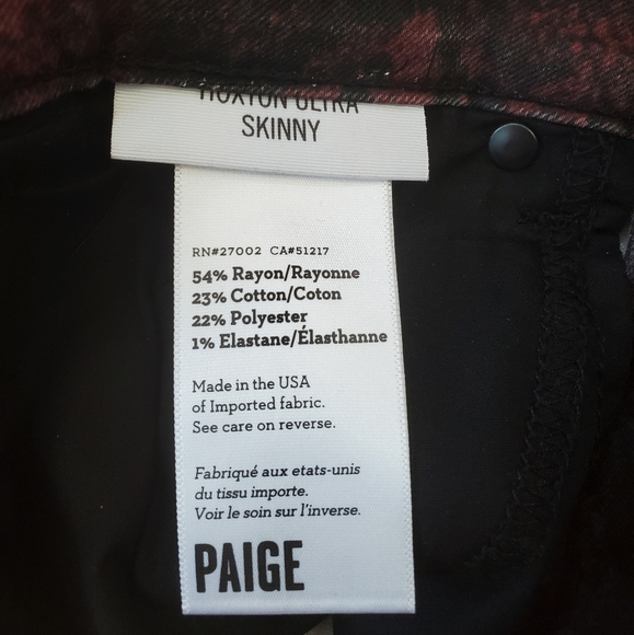 PAIGE Hoxton Ultra Skinny Jeans, Red Snakeskin, 27 - Picture 9 of 10